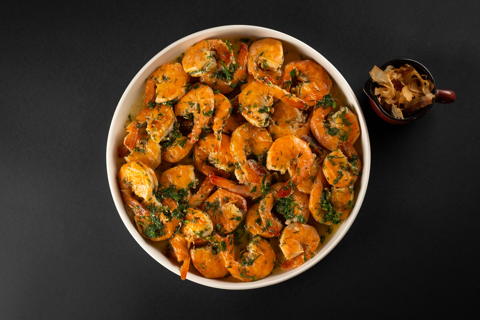 Королевские креветки жареные с лимоном